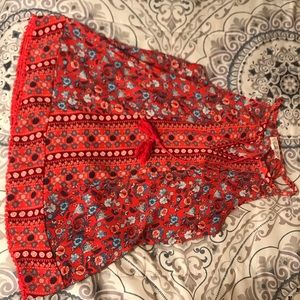 Pretty Pink Rose Boho Tank